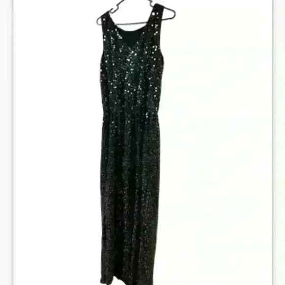 Garnet Hill black sequin maxi dress - Picture 3 of 5
